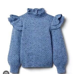 Janie & Jack Blue Ruffle Sweater - Size 8